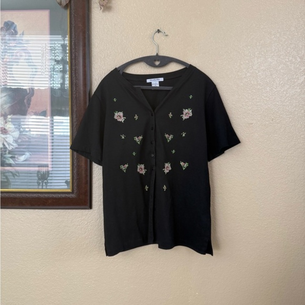 Moving Bleu 100 Cotton Button Top Size Medium